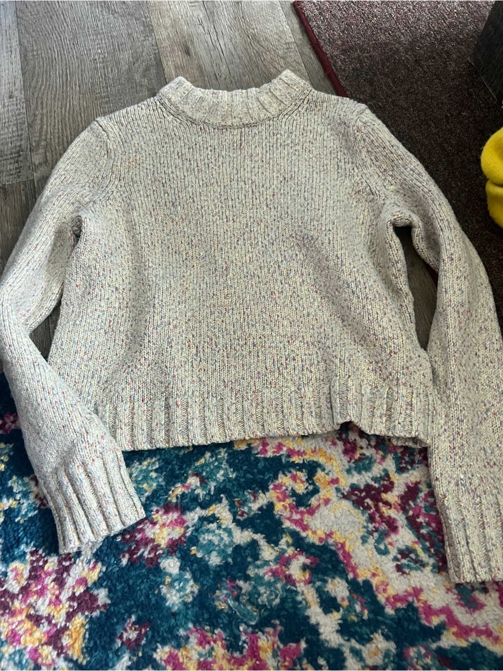 Boden Cozy Cream Speckled Knit Sweater - Women